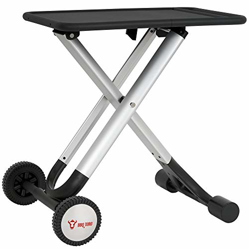 BBQ-Toro Klapptisch Grillwagen | Schwarz, 65 x 41 x 65 cm | Aluminium Beistelltisch mit Metall Arbeitsfläche | Rollwagen, Grilltisch & Outdoorküche, Klappwagen zum Grillen | Für Grillzubehör - 3 BBQ-Toro Klapptisch Grillwagen | Schwarz, 65 x 41 x 65 cm | Aluminium Beistelltisch mit Metall Arbeitsfläche | Rollwagen, Grilltisch & Outdoorküche, Klappwagen zum Grillen | Für Grillzubehör - 3