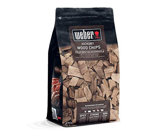 Weber 17624 Räucherchips Hickory 700g, Räuchern, Aroma, Grillen, Braun, 17.8x8.9x30.5 cm - 3