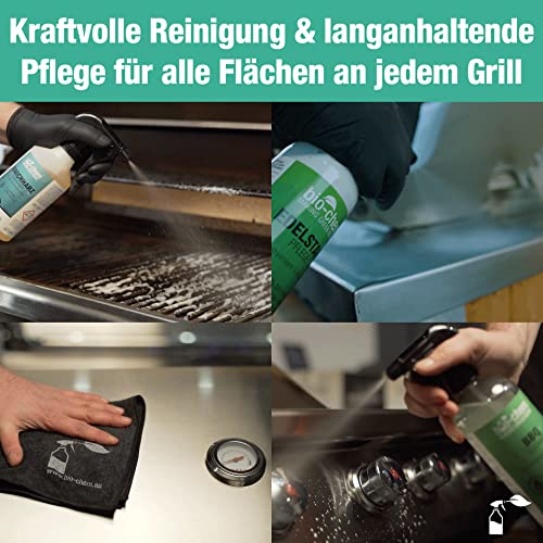 bio-chem Grill Reinigungsset und Pflege professionell Box 7-teilig: 1x Rauchharzentferner 1L (inkl. Sprühflasche) + 1x BBQ-Cleaner 750ml + 1x Edelstahlpflege 750 ml + Grillbürste & Zubehör - 1 bio-chem Grill Reinigungsset und Pflege professionell Box 7-teilig: 1x Rauchharzentferner 1L (inkl. Sprühflasche) + 1x BBQ-Cleaner 750ml + 1x Edelstahlpflege 750 ml + Grillbürste & Zubehör - 1