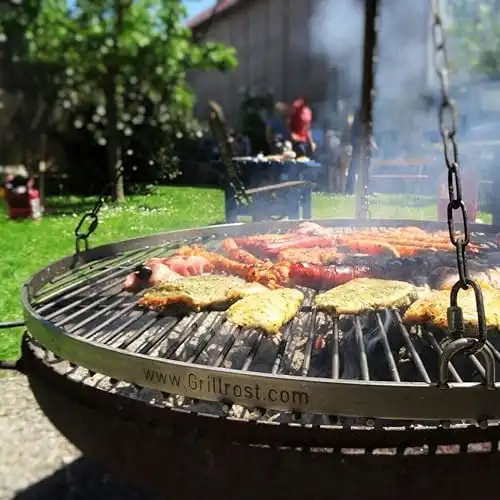 Edelstahl Dreibeingrill | Schwenkgrill - klappbar mit Kettenführung - Sehr robuste deutsche Handwerksarbeit - 5