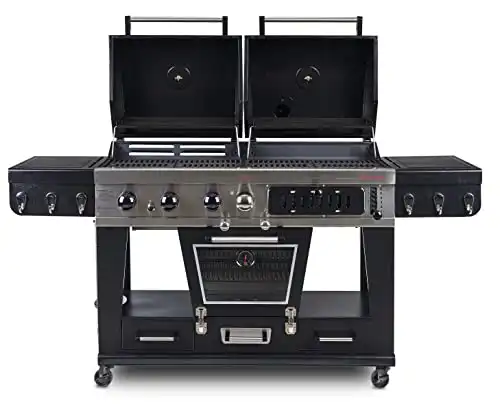 Pit Boss Memphis Ultimate 4-in-1 Kombigrill, schwarz, Stahl/Gusseisen, Smoker, Gas- und Holzkohlegrill - 0