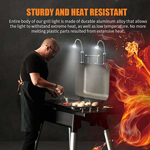 MojiDecor Grill Licht, Magnetische Grilllampe BBQ Licht Set Outdoor Grill Lichter BBQ Zubehör Arbeitslampe, Batteriebetrieben, 360 Grad Drehwinkel 2 Pack, Schwarz - 0 MojiDecor Grill Licht, Magnetische Grilllampe BBQ Licht Set Outdoor Grill Lichter BBQ Zubehör Arbeitslampe, Batteriebetrieben, 360 Grad Drehwinkel 2 Pack, Schwarz - 0