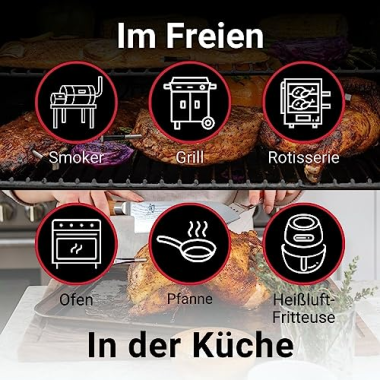 MEATER Plus, Das weltweit beliebteste smarte kabellose Fleischthermometer, Bluetooth-Boost und erhöhte Reichweite, für Grill und Küche, Perfekter Fleischgenuss via App - 1