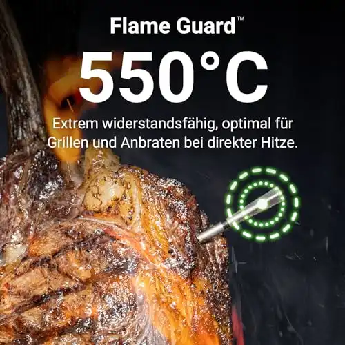 [Neu] MEATER 2 Plus: Das Smarte Fleischthermometer der Nächsten Generation, Hitzebeständig bis 550°C, Hohe Reichweite, 100% Wasserdicht, Multi-Sensor Technologie, für Küche und Grill - 0