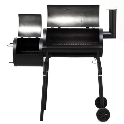tepro Smoker Wichita (Holzkohle-Grillwagen mit Rollen) zum Räuchern und Grillen, Neben- und Hauptkammer mit Belüftungsregler und Kamin, Thermometer, Maße ca. 115 x 63,5 x 116,5 cm - 5 tepro Smoker Wichita (Holzkohle-Grillwagen mit Rollen) zum Räuchern und Grillen, Neben- und Hauptkammer mit Belüftungsregler und Kamin, Thermometer, Maße ca. 115 x 63,5 x 116,5 cm - 5