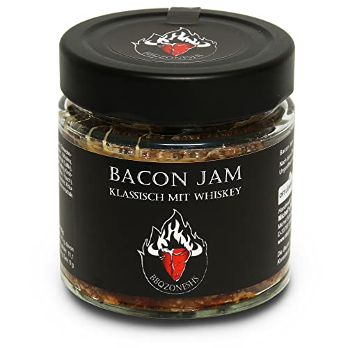 BBQZoneSHS PREMIUM Bacon Jam Speckmarmelade mit Whisky | Bacon-Marmelade für Hot Dogs, Burger und Grillfleisch | Grill Geschenk für Männer (Klassisch mit Whisky) - 4 BBQZoneSHS PREMIUM Bacon Jam Speckmarmelade mit Whisky | Bacon-Marmelade für Hot Dogs, Burger und Grillfleisch | Grill Geschenk für Männer (Klassisch mit Whisky) - 4