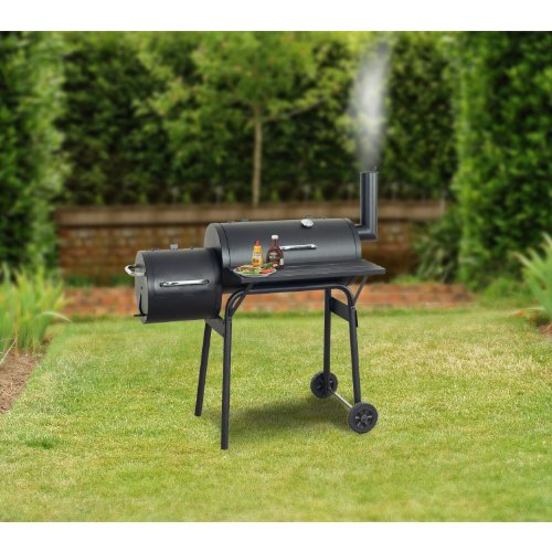 tepro Smoker Wichita (Holzkohle-Grillwagen mit Rollen) zum Räuchern und Grillen, Neben- und Hauptkammer mit Belüftungsregler und Kamin, Thermometer, Maße ca. 115 x 63,5 x 116,5 cm - 6 tepro Smoker Wichita (Holzkohle-Grillwagen mit Rollen) zum Räuchern und Grillen, Neben- und Hauptkammer mit Belüftungsregler und Kamin, Thermometer, Maße ca. 115 x 63,5 x 116,5 cm - 6