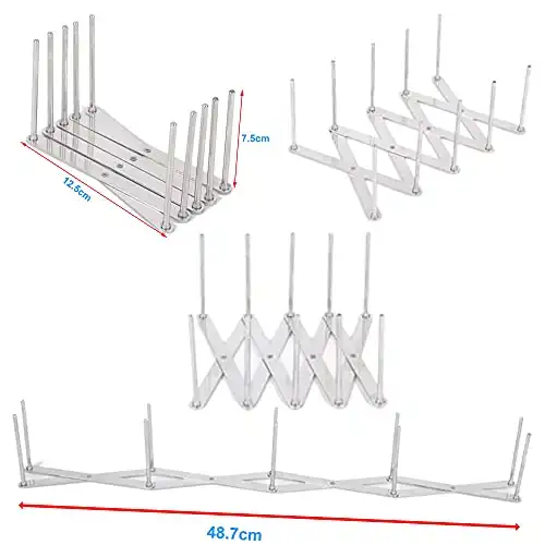 HunDun Rippchenhalter, Deckelhalter(2er Set), Spareribs Halter aus Edelstahl, Topfdeckelhalter, Einstellbare Länge, spülmaschinengeeignet - 2