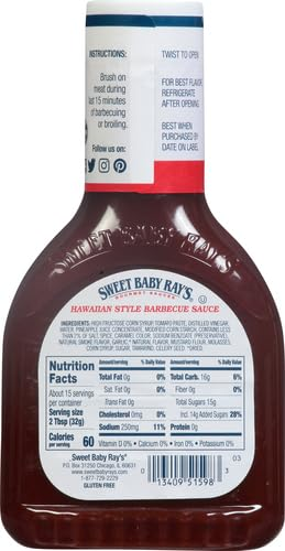 Sweet Baby Rays BBQ Sauce Hawaii - 1 Sweet Baby Rays BBQ Sauce Hawaii - 1