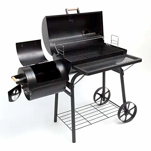 BBQ Smoker Kamingrill Santa Fe Grillwagen Grill Barbecue-Grill Räucherofen Holzkohle - 0