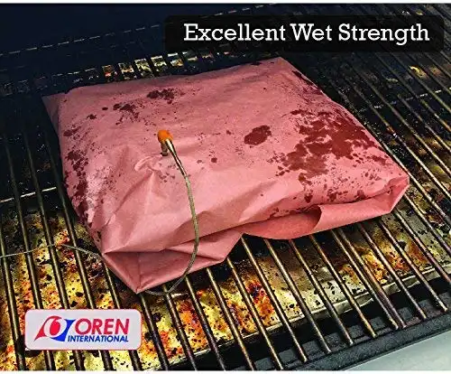 Oren Pink Butcher Paper BBQ Kraftpapier - 10m x 61cm - Das ORIGINAL Butcher Papier aus USA für perfekte Grillergebnisse - Saftiges Fleisch & Knusprige Kruste - Metzger Papier BBQ Zubehör - 1