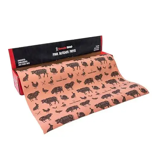 Kamado SUMO Pink Butcher Paper Rolle - 30m x 45cm – BBQ Kraftpapier Metzgerpapier - 6