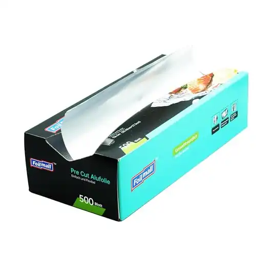 Alufolie Aluminium Foil 500 Stück/ 136 Meter，30cmX27cm Küche (500 Stück) - 3