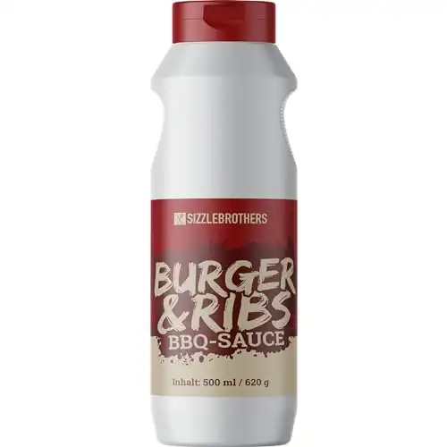 SizzleBrothers Original BBQ & Burger Sauce | satte 620g | Super leckere , Grillfleisch, Steaks, Pulled Pork, Hähnchen & Co. | Barbecue Burgersauce & Spareribs Glaze - 4