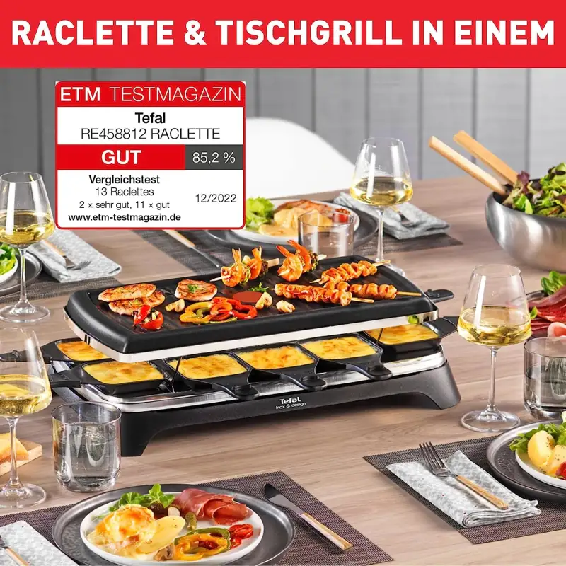 Tefal Raclette Grill für 10 Personen - Stiftung Warentest sagt GUT