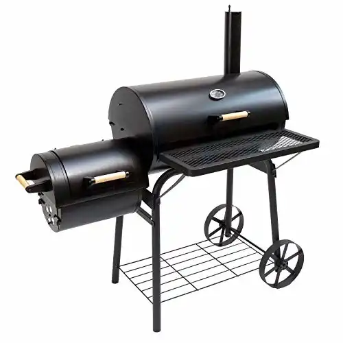 BBQ Smoker Kamingrill Santa Fe Grillwagen Grill Barbecue-Grill Räucherofen Holzkohle - 6