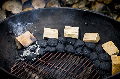 Axtschlag Räucherklötze Hickory, 1500 g XXL Packung sortenreine faustgroße Wood Chunks zum Smoken und Räuchern über längere Zeit, für alle Grills geeignet - 1