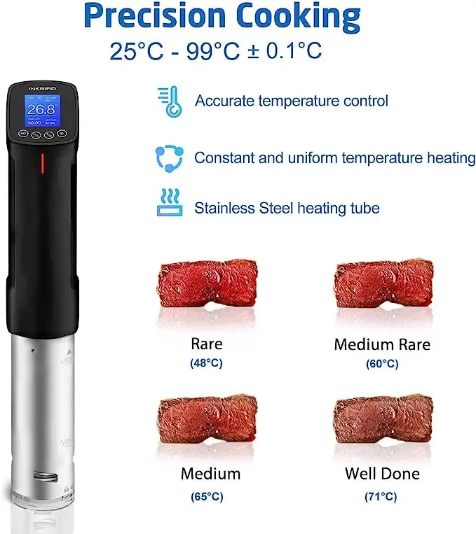 Inkbird W-LAN Sous Vide Garer - Fleisch perfekt garen