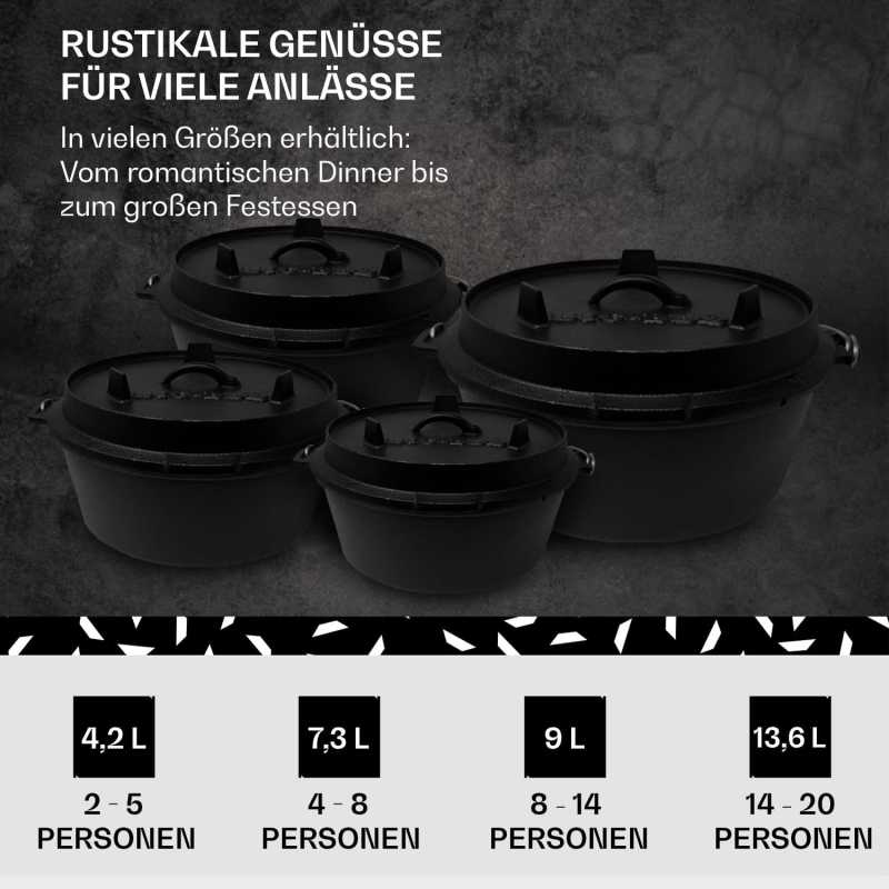 ToCis Big BBQ Dutch Oven Set Guernsey - viele verschiedene Größen