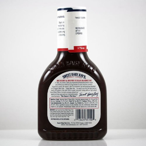 Sweet Baby Ray's BBQ Sauce - Hickory Brown Sugar, 1er Pack (1 x 510 g Flasche) - 1 Sweet Baby Ray's BBQ Sauce - Hickory Brown Sugar, 1er Pack (1 x 510 g Flasche) - 1
