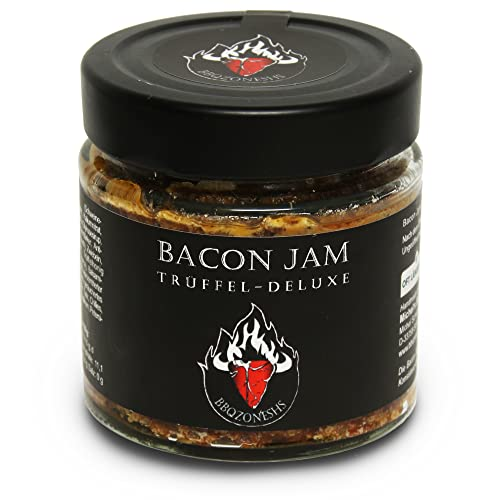BBQZoneSHS PREMIUM Bacon Jam Speckmarmelade mit Trüffel | Bacon-Marmelade für Hot Dogs, Burger und Grillfleisch | Grill Geschenk für Männer (Trüffel-Deluxe) - 4 BBQZoneSHS PREMIUM Bacon Jam Speckmarmelade mit Trüffel | Bacon-Marmelade für Hot Dogs, Burger und Grillfleisch | Grill Geschenk für Männer (Trüffel-Deluxe) - 4