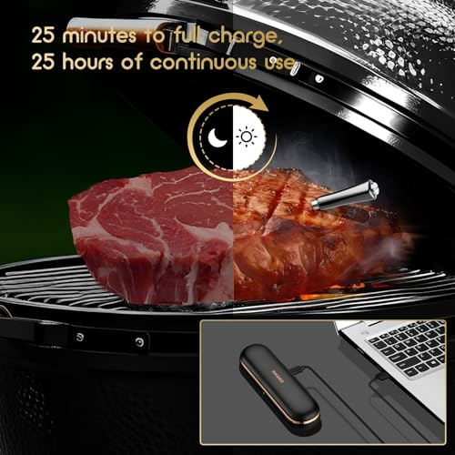 Inkbird Fleischthermometer Kabelloses INT-11P-B,Grillthermometer Bluetooth mit 91m App-Steuerung, IP67 wasserfest Bratenthermometer Meat Thermometer für Backofen Grill BBQ Smoker Küche Digital - 3 Inkbird Fleischthermometer Kabelloses INT-11P-B,Grillthermometer Bluetooth mit 91m App-Steuerung, IP67 wasserfest Bratenthermometer Meat Thermometer für Backofen Grill BBQ Smoker Küche Digital - 3
