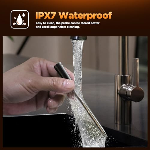 Fleischthermometer Bluetooth Grillthermometer Kabellos Bratenthermometer - Smart Meat Thermometer 1s Sofortiges Auslesen und Wiederaufladbares Digital Küchenthermometer für Braten Küche Grillen BBQ - 4 Fleischthermometer Bluetooth Grillthermometer Kabellos Bratenthermometer - Smart Meat Thermometer 1s Sofortiges Auslesen und Wiederaufladbares Digital Küchenthermometer für Braten Küche Grillen BBQ - 4