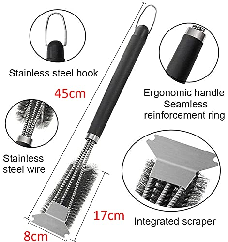 Grillbürste, TNTOR Grill Reinigungsbürste mit Extra Langer Edelstahl Borsten, Edelstahl Spatel und PP Wärmedämmung Griff, für Gasgrill, Holzkohlegrill, Kugelgrill, Elektrogrill und Grillrost. - 0 Grillbürste, TNTOR Grill Reinigungsbürste mit Extra Langer Edelstahl Borsten, Edelstahl Spatel und PP Wärmedämmung Griff, für Gasgrill, Holzkohlegrill, Kugelgrill, Elektrogrill und Grillrost. - 0