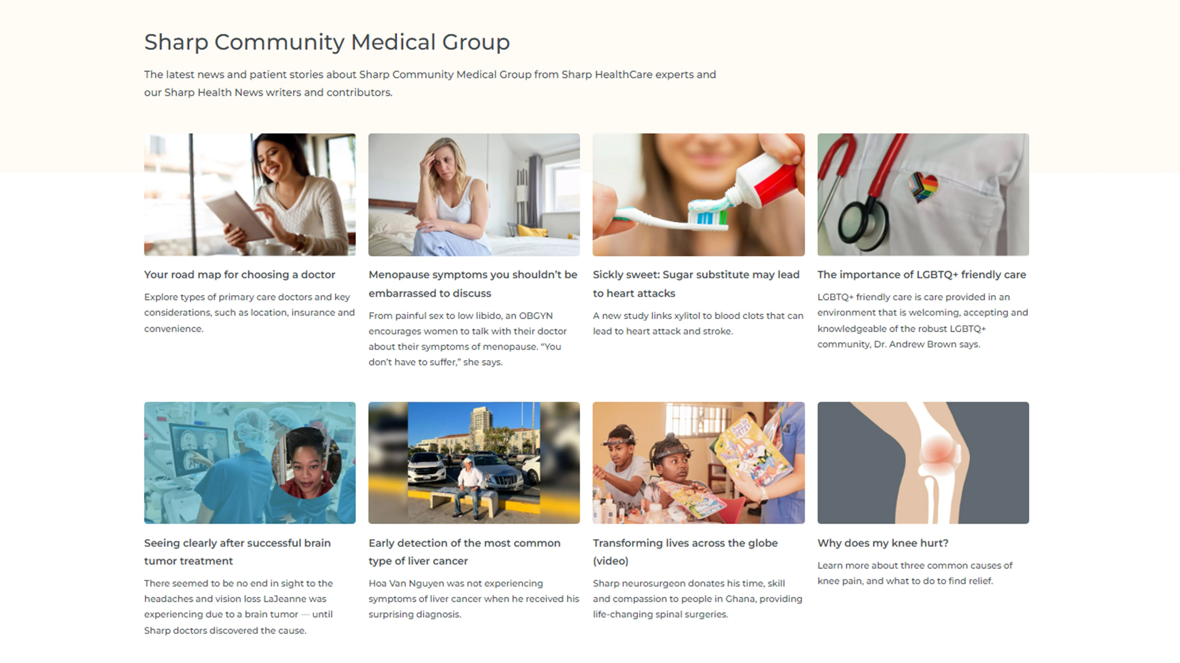 Explore Sharp Health News