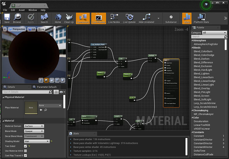 【UE4】在Maya和Unreal Engine 4中创建头发（第2部分）-3dcat实时渲染云平台