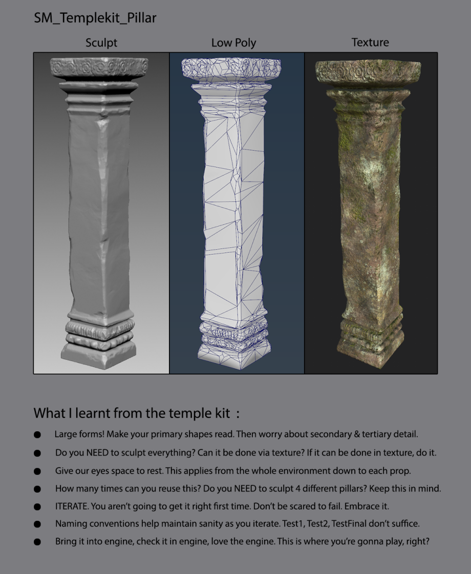 UE4制作实时渲染场景：失落的神殿遗迹（下）-神殿模型雕刻-3dcat实时渲染云平台