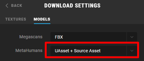 更改设置为UAsset+Source Asset