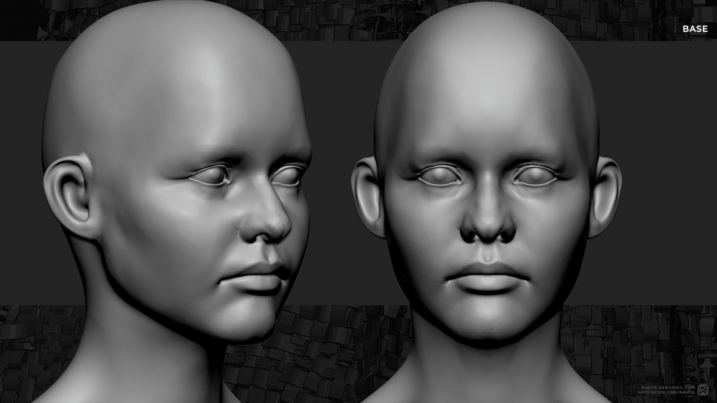 女英雄游戏角色脸部设计-3DCAT实时渲染云平台