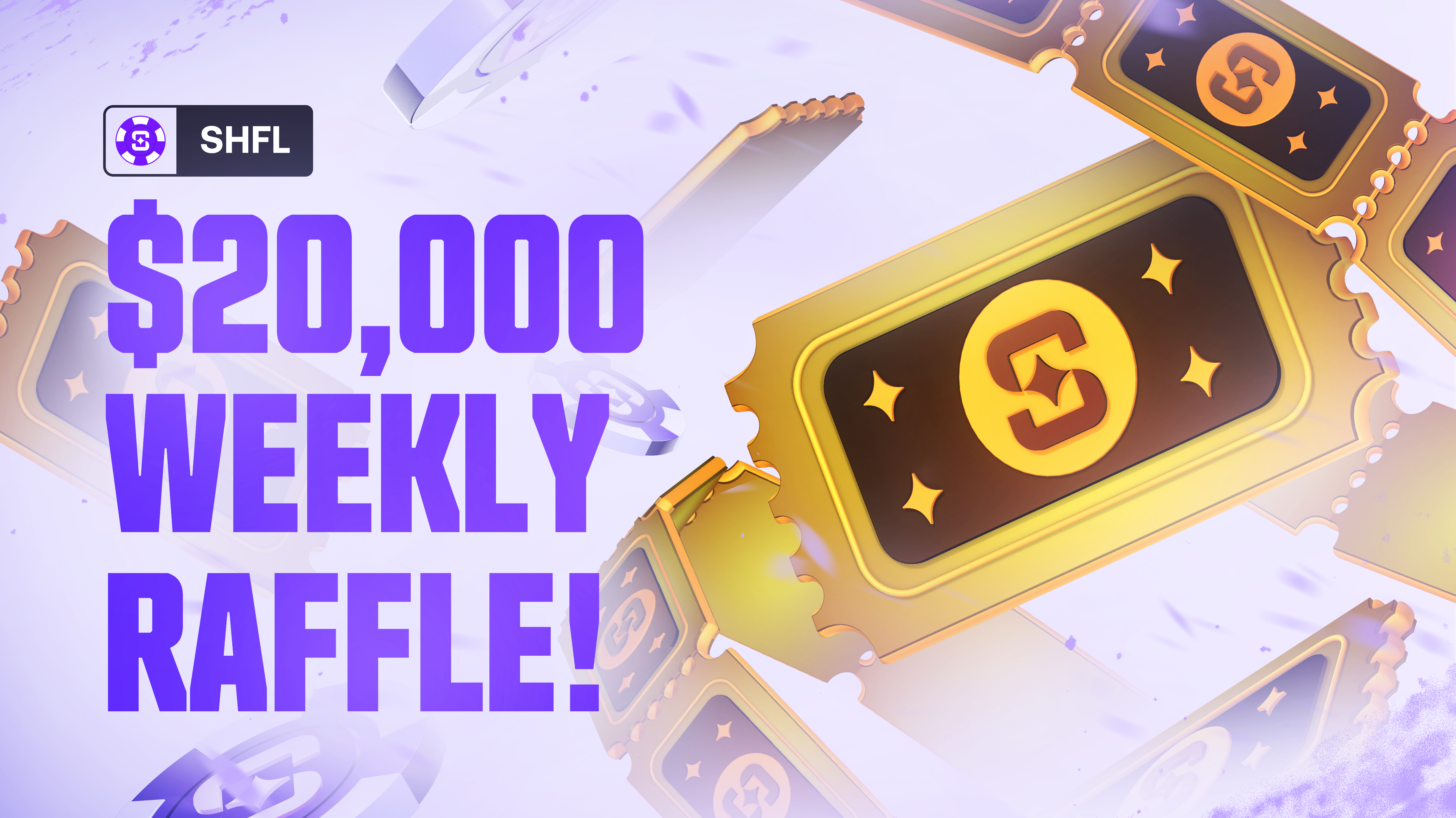 $20,000 Weekly Raffle! | Promotion | Shuffle - VIP Crypto Casino