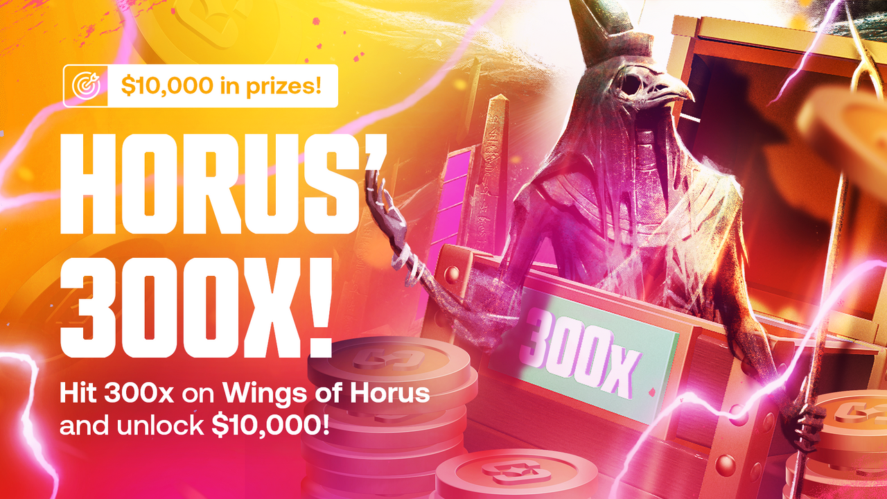 $10,000 - Wings of Horus 300x! | Promotion | Shuffle - VIP Crypto Casino