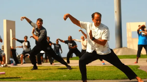 people practicing Taichi-min