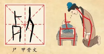 Chinese pictograph for character 死