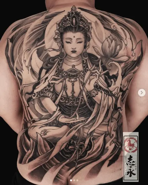 Bodhisattva tattoo-min