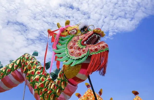 Chinese dragon dance