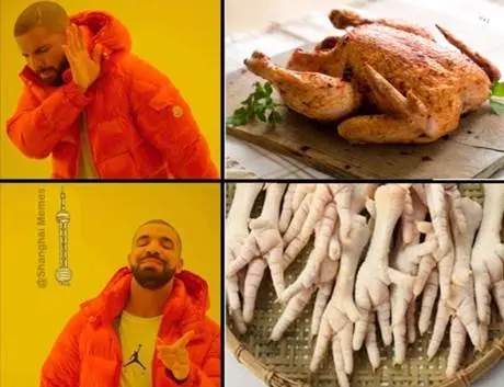 turkey? nah. chicken feet? yes