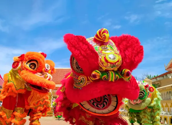 Chinese lion dance