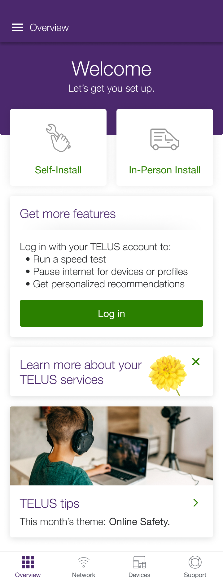 TELUS Connect App TELUS Support   Unauthentic Overview 