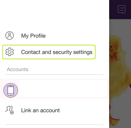My TELUS Contact and security settings