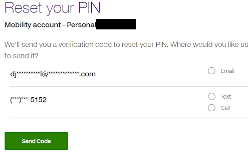 Reset your PIN screenshot