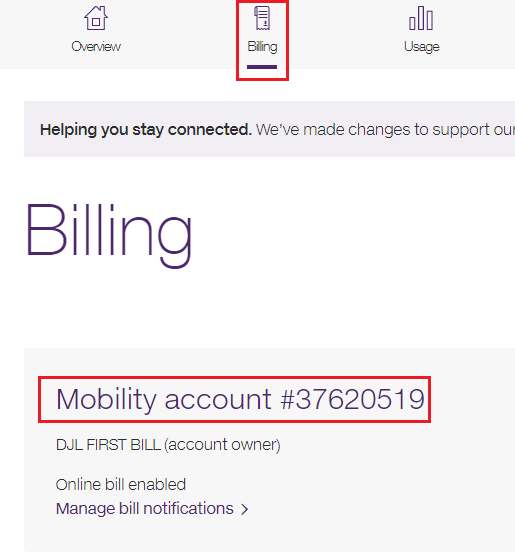 Find your e.Bill account number | TELUS Support