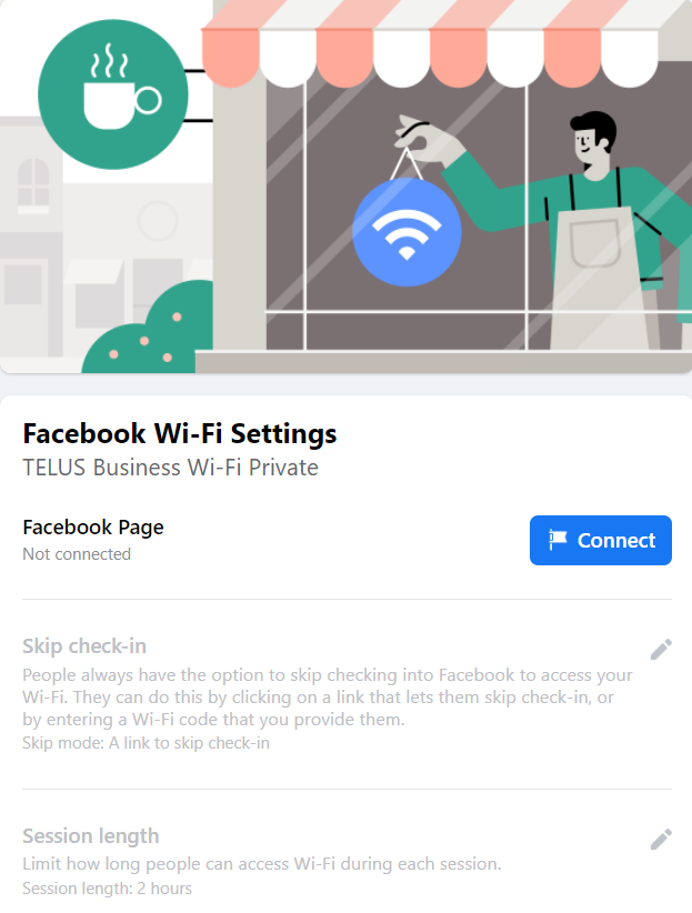 Facebook Wi-Fi Settings Image