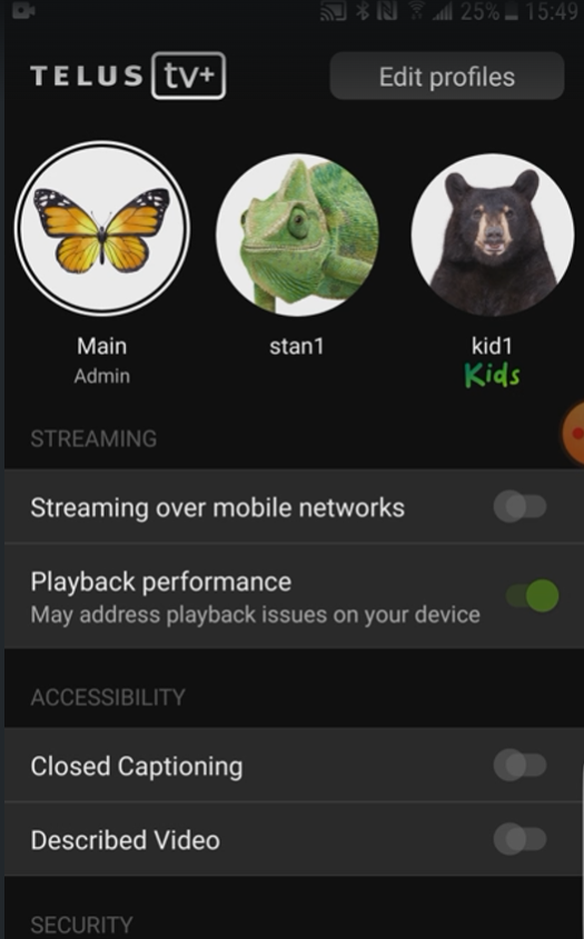 Access the Playback_Performance option via the Settings icon in the lower right corner