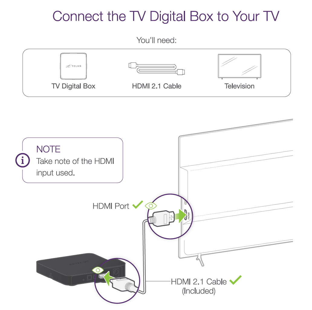 Connect the TV Digital box to your TV