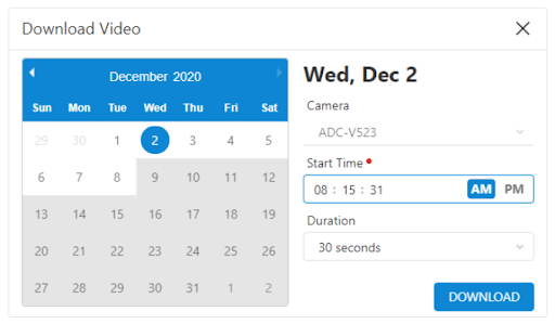 Download video calendar