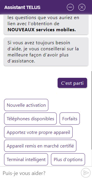 TELUS Assist example French